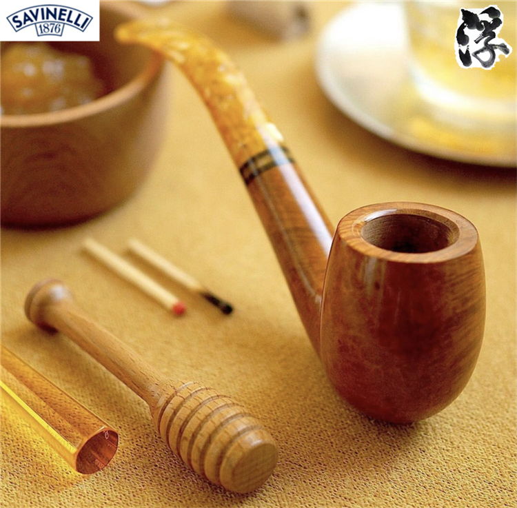 Chaffin Savinelli honey stone Nangwood smoke bucket press stick tool suit P243 glossy men solid wood smoke bucket 