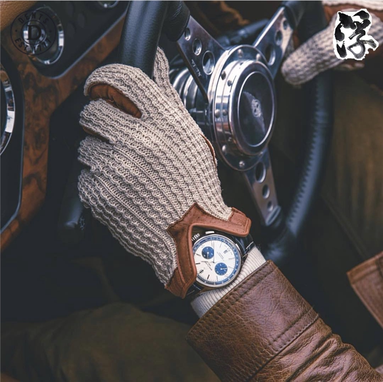 British DENTS multi-colored couple sheepskin gloves without lining Lancaster Driving Gloves