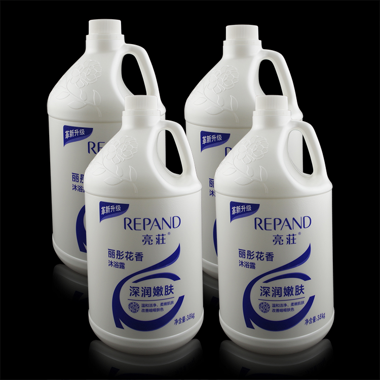 Liangzhuang Hotel Hotel Disposable Toiletries Barrels Bulk Large Bottles Large Barrel Shower Gel Lotion a Box of 4 Barrels