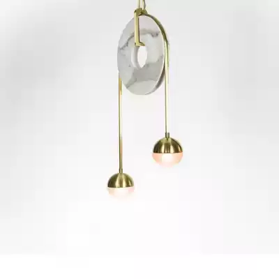 Modern simple dining room chandelier Marble bed real estate model room decoration light luxury personality creative Nordic lamps and lanterns