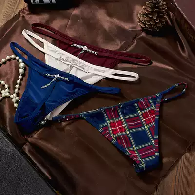 imbenita sexy thong women's thin belt low waist rhinestone seamless Europe and America comfortable invisible bottom T pants