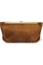  KHAITE Women Envelope Pleat Suede Clutch