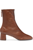 2020 AQUAZZURA Women Saint Honoré 50 Brown Leather Ankle Boots