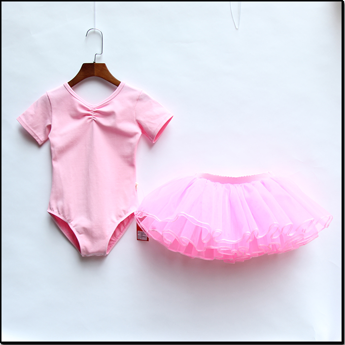 Children's Dance Clothing Summer Short Sleeve Ballet Girls Costume Long Sleeve Young Children's Examination Princess