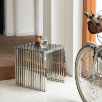 Modern bed tail bench metal bench Middle Akins brief changing shoes stool Bedroom Xuanguan Clothing Shop Wearing stool Short stool