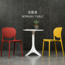 innet red Nordic Round table Home Small family Type Economy Dining Table Fashion Creative Milk Tea Outdoor White Table