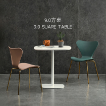 Home Small Family Type Round Table Dinner Table White Small Square Table Dining Table Minima Meeting Hospitality Table Tennis Red Little Table
