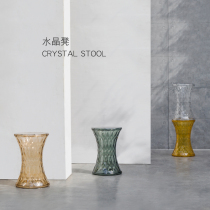 Crystal stool Nordic minimalist coloured diamond transparent stool bathroom home change of shoes stool creative short stool sofa edge a few