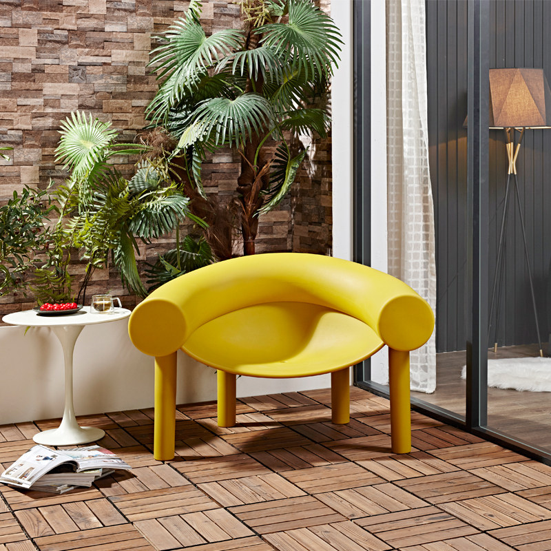 Nordic designer modern leisure chair horseshoe chair elephant leg chair home living room single lazy armrest sofa chair