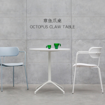 Nordic Small Round Table Minimalist Modern Café Milk Tea Shop Restaurant Dining Table Rest Area Home Balcony Outdoor Table