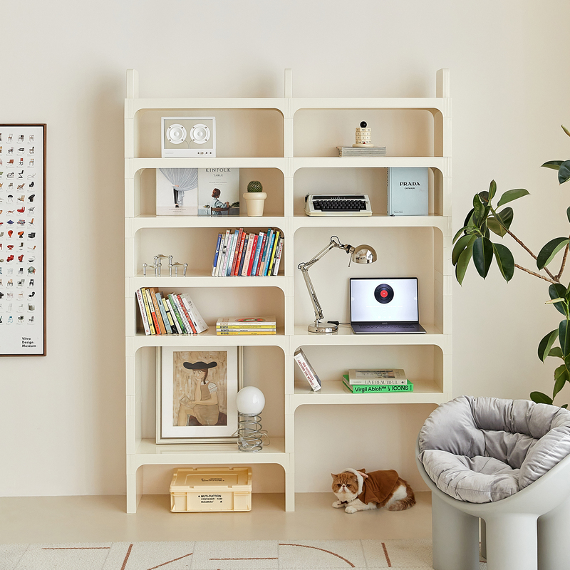 Modular Bookshelf in the Same Style as Vintage Bloggers, Nordic Minimalist Display Rack, Floor-Standing Storage Shelf, Popular on Instagram, Multi-Layer Bookcase