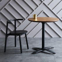 Nordic Minimalist Folding Round Table Casual Coffee Table Cafe Milk Tea Shop White Round Table Office Negotiation Table