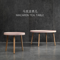 Nordic tea table minimalist modern solid wood small round table bedside table creative sofa edge a few days round a few simple side tables