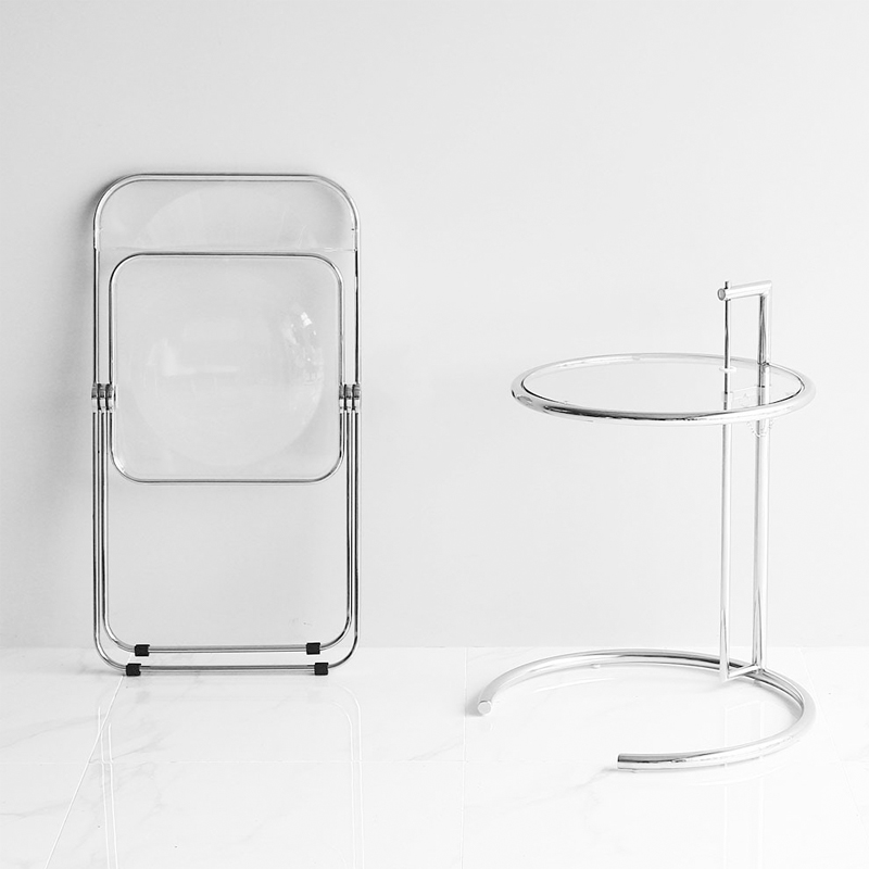 Lifting small tea several red in stainless steel stainless steel edge of a few Nordic minimal modern round table sofa corner