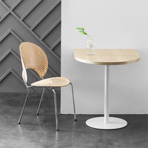 Net red water grinding stone table ins Nordic wind commercial designer Decent Board Beverage Shop Cafeterie by wall Dining Table