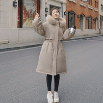 Korean cotton-padded womens medium-length 2021 Winter new large-size Parker cotton-padded clothing ins Super fire tooling coat tide