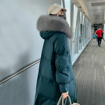 Down cotton-padded womens long 2021 Winter New loose knee cotton-padded jacket bread coat