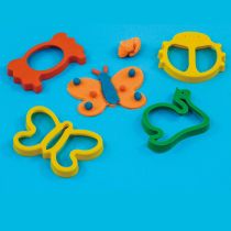 Kindergarten art area material tools fruits and vegetables animals human color clay printing model cutter extrusion painting Template