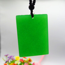  Natural Myanmar jade pendant men and women Yang green dry green jade safe and sound brand pendant jade pendant
