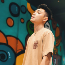 ADACREW summer original Tide brand spaceman letter print loose T-shirt men and women same cotton khaki