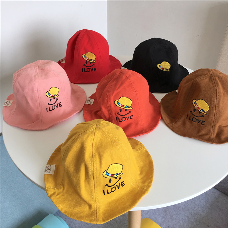 Spring children's travel pot hat Korean version of the boy's hat female baby princess summer sunscreen sunshade fisherman hat tide