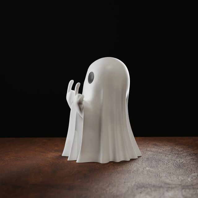 New Halloween cute ghost ornaments creative vertical middle finger provoking ghost desktop decorations to give friends gifts