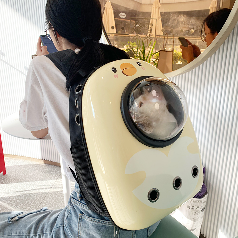 Pet cat bag going out portable cat bag shoulder space capsule cute portable breathable transparent backpack cat supplies