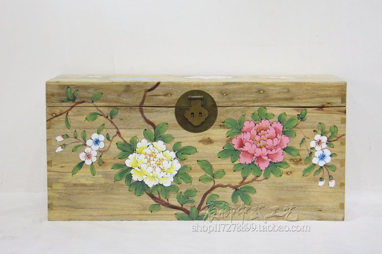 Tất cả các hộp gỗ sồi rắn Ming và Qing triều đại cổ điển rắn quần áo hộp lưu trữ đám cưới bên cạnh bàn cạnh mộc lan lưu trữ phong cách Trung Quốc - Cái hộp thùng gỗ ngâm chân