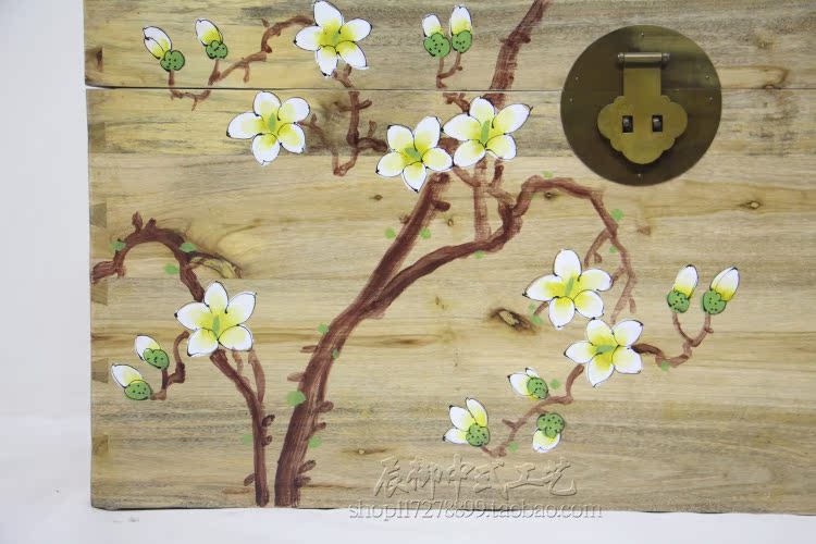 Tất cả các hộp gỗ sồi rắn Ming và Qing triều đại cổ điển rắn quần áo hộp lưu trữ đám cưới bên cạnh bàn cạnh mộc lan lưu trữ phong cách Trung Quốc - Cái hộp thùng gỗ ngâm chân
