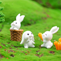 Cartoon Little White Rabbit Paradise Large Carrot House Ornament Childrens Birthday Gift Creative Baked Cake Ornaments