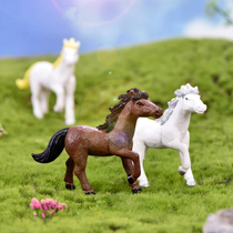 4-color simulated small horse horse doll home entrance book desktop decoration ornaments DIY birthday baking cake accessories
