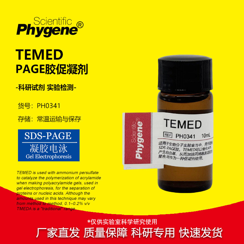 TEMED 10ml 凝胶电泳 PAGE胶制备 科研试剂 [PH0341 PHYGENE]