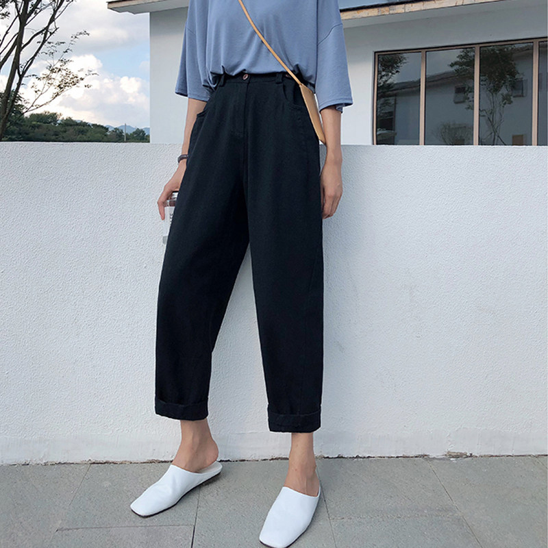Fat Sister Spring Autumn 2021 New Boost Code Women Dress Fat Mm Loose Thighs Thick-leg female pants 200 catty