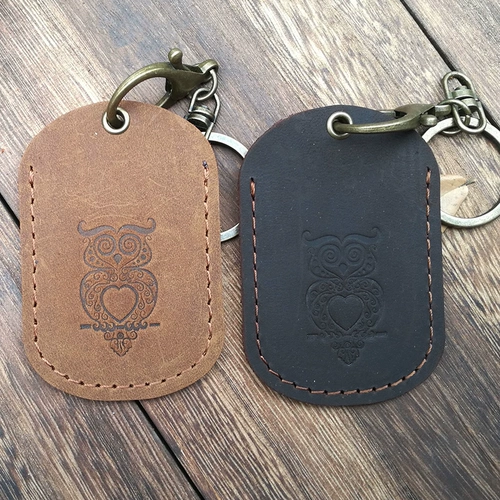 Кожаный картхолдер, индукционный брелок с гравюрой, делается под заказ