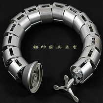 Round snake-shaped housekeeper hardware office threading pipe through the line pipe Office desk hidden line pipe Hidden line pipe cover Silver