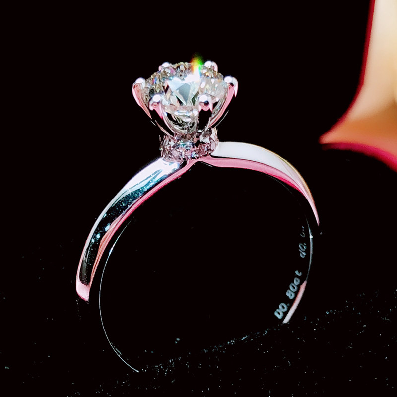 50 Classic Crown Six Claws Diamond Female Ring Wedding Diamond Ring Custom 1 Carat Diamond Ring Engagement Ring
