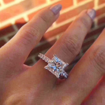 One carat diamond ring 18K platinum ring GIA bare diamond ring was customized