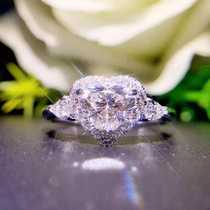 1 carat heart diamond ring 18K white gold group diamond ring girl GIA nude diamond ring custom