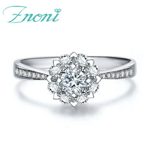 18K platinum diamond female ring inlaid with flower-shaped courting diamond ring PT950 platinum diamond ring custom