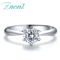 18K platinum six claws diamond ring 50 - minute marriage diamond ring GIA nude diamond 1 carat diamond ring customized