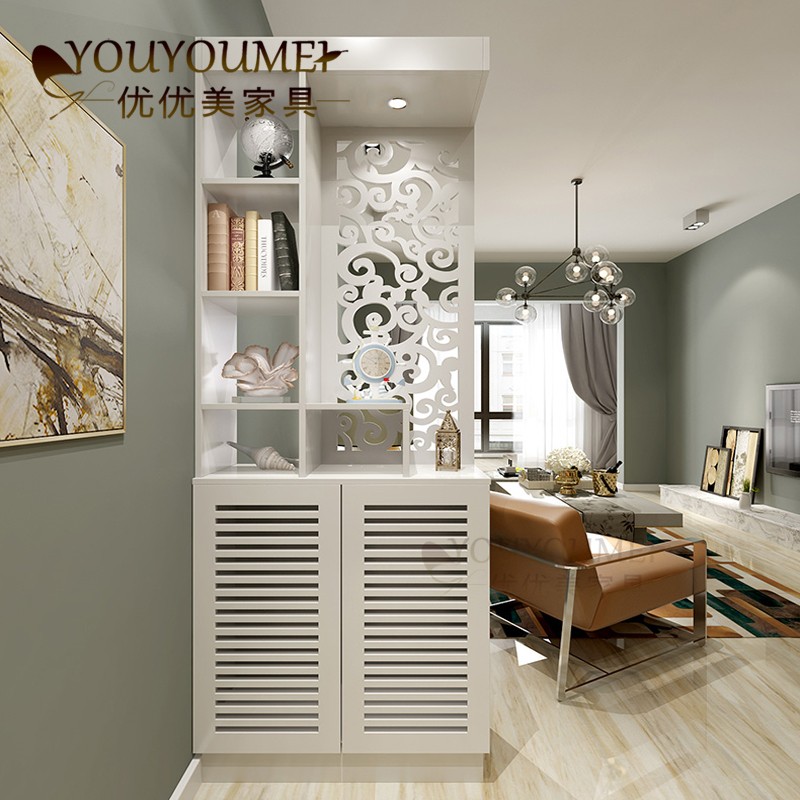 Entrance cabinet partition cabinet simple modern screen partition living room wine cabinet hall cabinet Nordic louver shoe cabinet