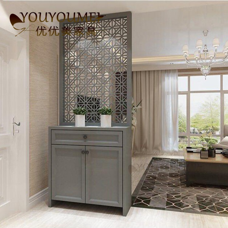 Entrance cabinet partition cabinet shoe cabinet custom hall cabinet entrance screen combination partition cabinet simple modern Nordic style