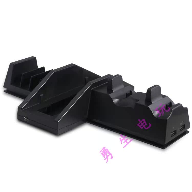 DOBE PS4 PRO máy chủ lưu trữ đa chức năng giữ đĩa trò chơi xử lý hai lần sạc quạt làm mát - PS kết hợp dây sạc xiaomi