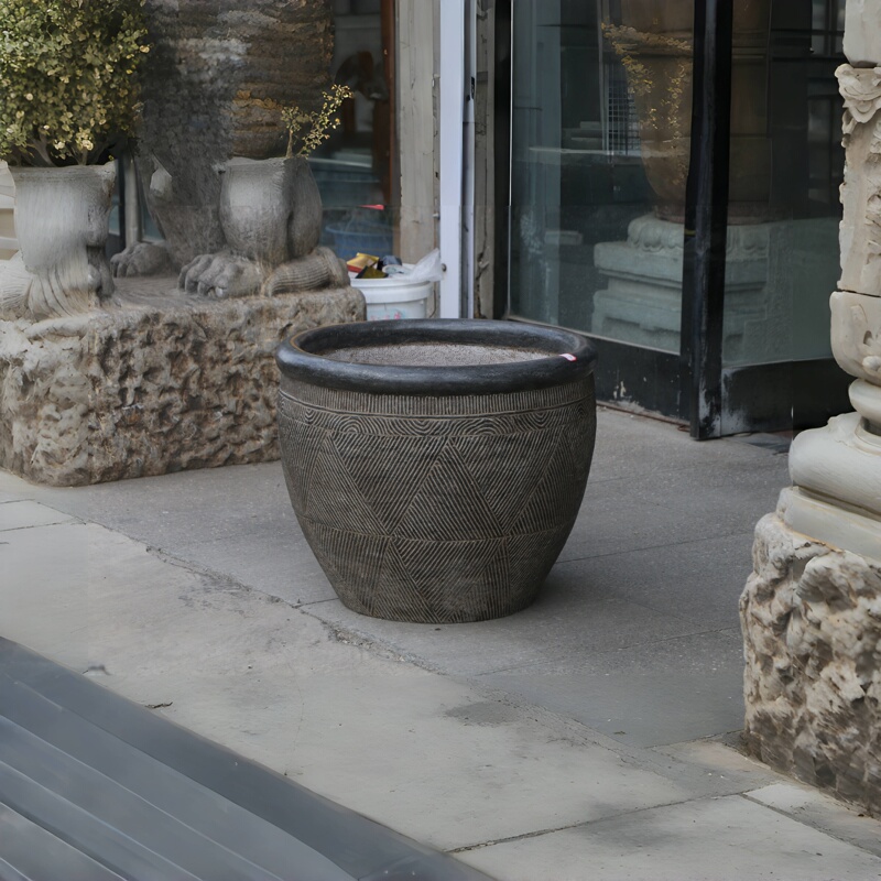 Stone Tank Fish Tank Door Haishan West Natural Bluestone Antique Old Stone Carving Chinese Retro Decorative Ornaments Stone Basin Handmade Stone Tank Fish Tank Door Haishan West Natural Bluestone Antique Old Stone Carving Chinese Retro Decorative Ornaments Stone Basin Handmade