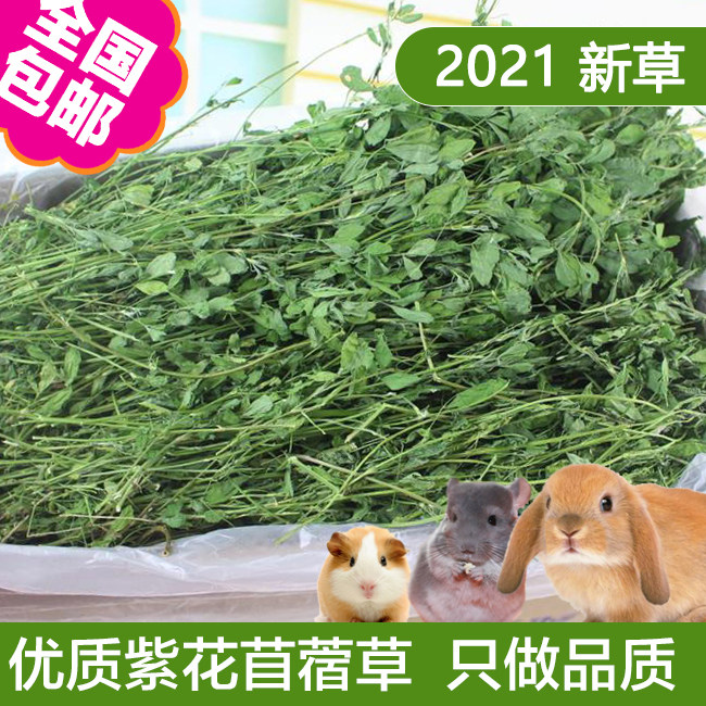 2021 New Alfalfa Hay Hay super green rabbit Chinchilla Dutch pig drying grass grass gross weight 1kg