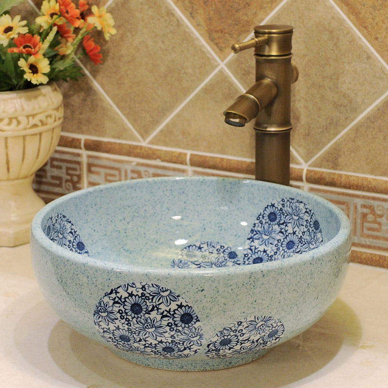 Jingdezhen Ceramic Art Terrace Basin Small children Terri basin Kindergarten Wash Basin Small Size Wash Basin Home