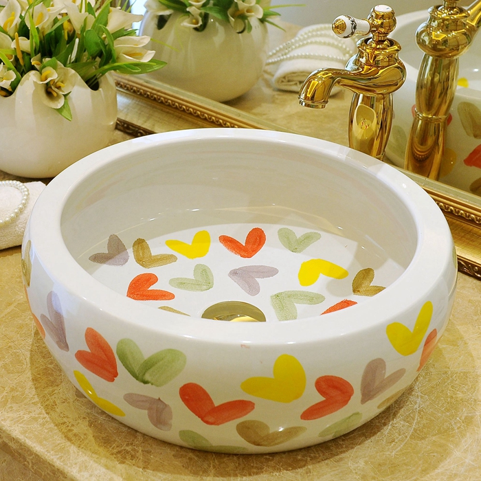 Modern minimal art table basin bathroom basin children's hands-wash babysitting pool ceramic wash pot