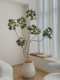Artificial Green Plant with Duckbill Tree Leaves for Indoor Living Room, High-End Light Luxury Decorative Ornament, Floor-Standing Faux Plant