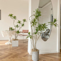 Nordic ins Artificial Green Plant Lily Bamboo Large Floor-Standing Indoor Living Room Decoration Window Display Potted Fake Plant