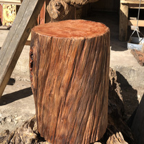 Solid Wood stump indoor tea table tea table coffee table stool wooden pier ornaments old wooden stakes outdoor balcony log stump